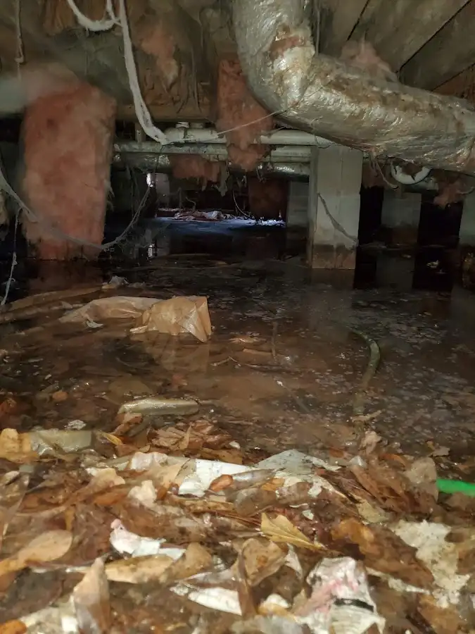 Crawl space flood assessment for Commercial Water Damage Restoration in Visalia